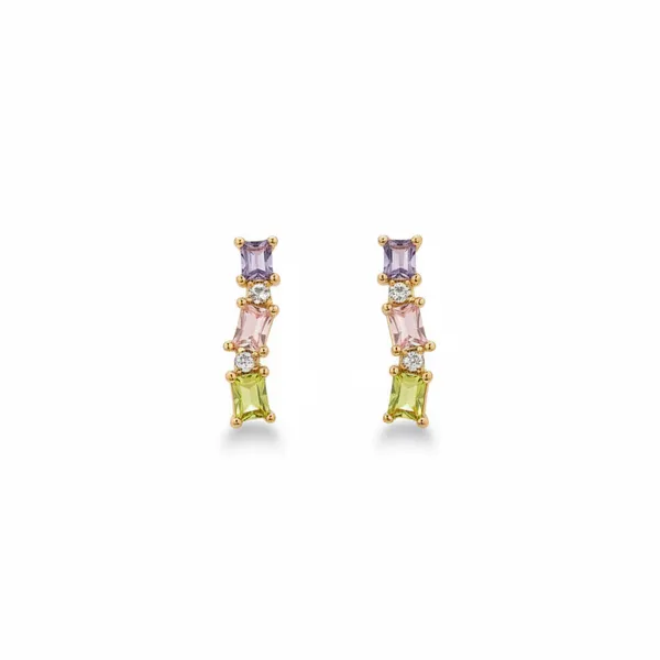 Multicolor_Baguette_Cz_Earrings_For_Women